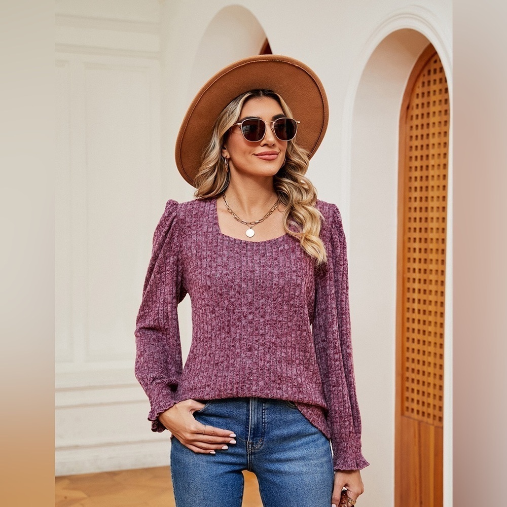 Whispering Winds Women’s Puff Sleeve Sweater